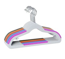 NEW ADDIS ADULTS HIGH QUALITY NON-SLIP SOFT 6 PK HANGERS KEEP CLOTHES NEAT