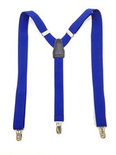  75 Alfani Men'S Blue Skinny Elastic Stretch Braces Clip-End Suspenders One Size