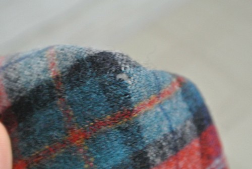 PENDLETON Sciarpa a quadri blu rosso grigio verde 100% PURA LANA uomo donna nappa - Foto 6 di 7