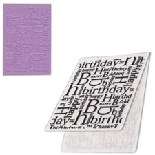 Happy Birthday Plastic Embossing Folders for Card Making Scrapbooking Template