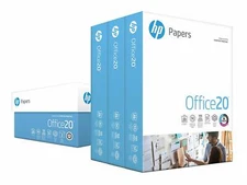 HP Office20 Printer Paper, White Letter Size 8.5" x 11", 3 Ream / 1,500 Sheets