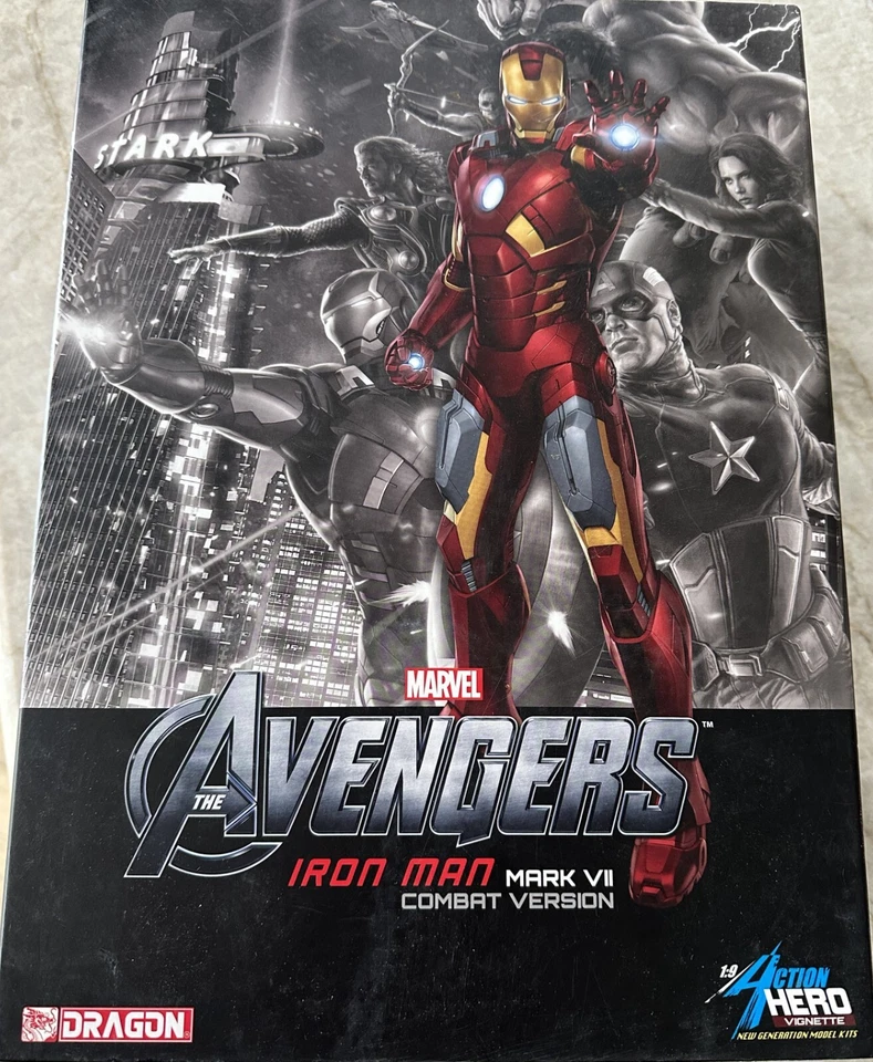 Dragon Models Avengers Iron Man Mark VII Combat Version 1/9 Action Hero Vignette - Image 4 of 4