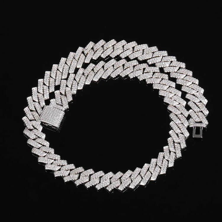 Miami Cuban Link Chain Iced CZ Out Necklace Gold Plated Stainless