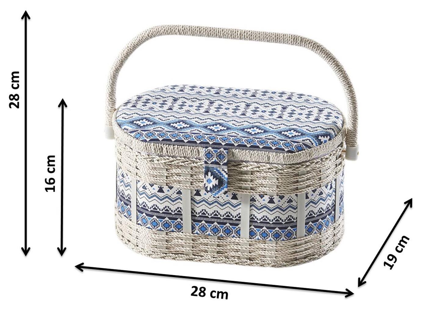 Nähkorb 2-lagig Transparent - Aufbewahrungsbox Für Nähzubehör Mit Tragegriff, Kunststoff Organizer