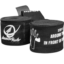 ARROWWAY INSTRUCTIONAL HAND WRAPS - Meister Pro Elastic Boxing MMA Kids Wrist
