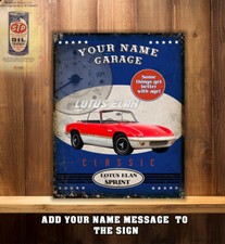 PERSONALISED LOTUS ELAN WORKSHOP GARAGE SHED  Metal Wall Sign BWA RS227