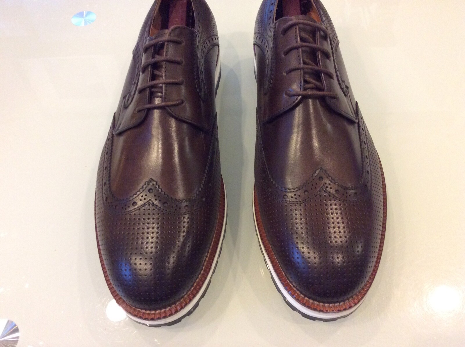 Leather Wingtips Derby Oxfords 