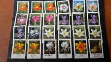 24 gestempelte Briefmarken Blumen BUND BRD 24 used german stamps