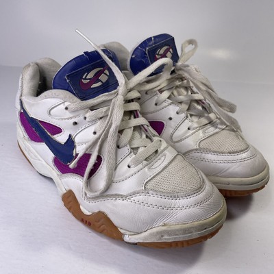 Vintage 1992 Nike Air Volleyball Gumsole Cross Trainers Purple White  Women's 8.5 | eBay