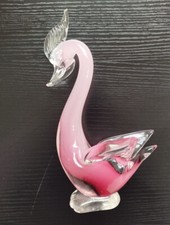 Cigno rosa in vetro di Murano Anni 60