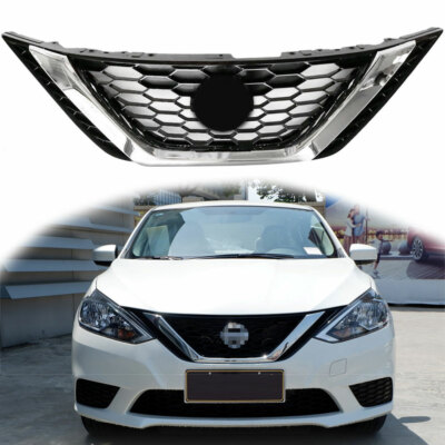 For Nissan Sentra 2016 2018 2017 Front Bumper Upper Grille Chrome Grill Assembly Ebay