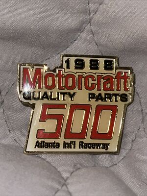 1988 MOTORCRAFT PARTS 500 ATLANTA INTERNATIONAL RACEWAY HAT LAPEL PIN ...