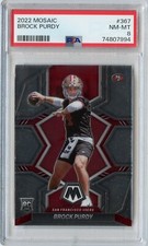 2022 Panini Mosaic Brock Purdy Rookie RC #367 PSA 8 SAN FRANCISCO 49ERS