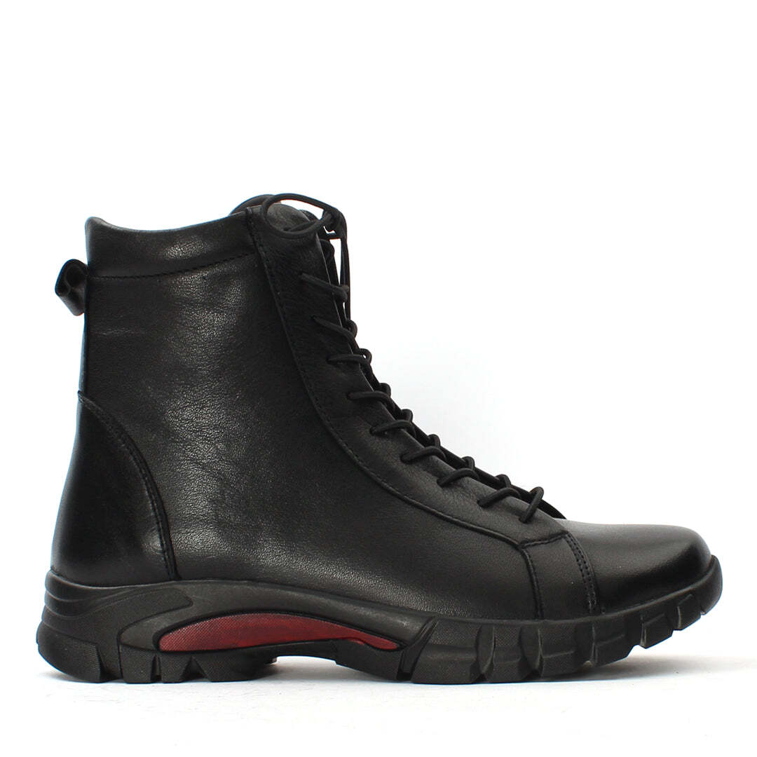 Botas de cuero auténtico para mujer negras 36-41 Celal Gültekin