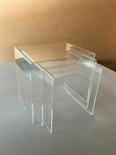 Display Nested Tables Clear Acrylic, Polished Edges