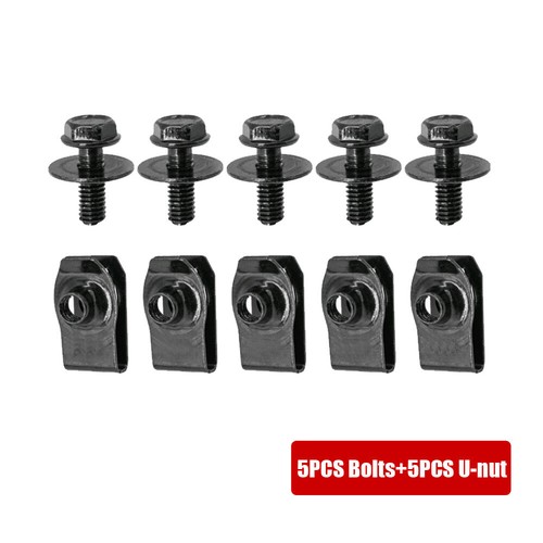 5x Pernos de carrocería de coche y clips de tuerca en U Motor bajo cubierta protector contra salpicaduras sujetador - Imagen 6 de 12