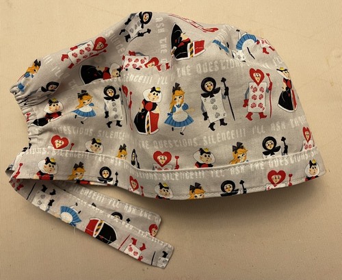 Men/Women Disney Alice in Wonderland Queen Surgical Nurse Doctor Chemo Scrub Cap - Picture 2 of 3