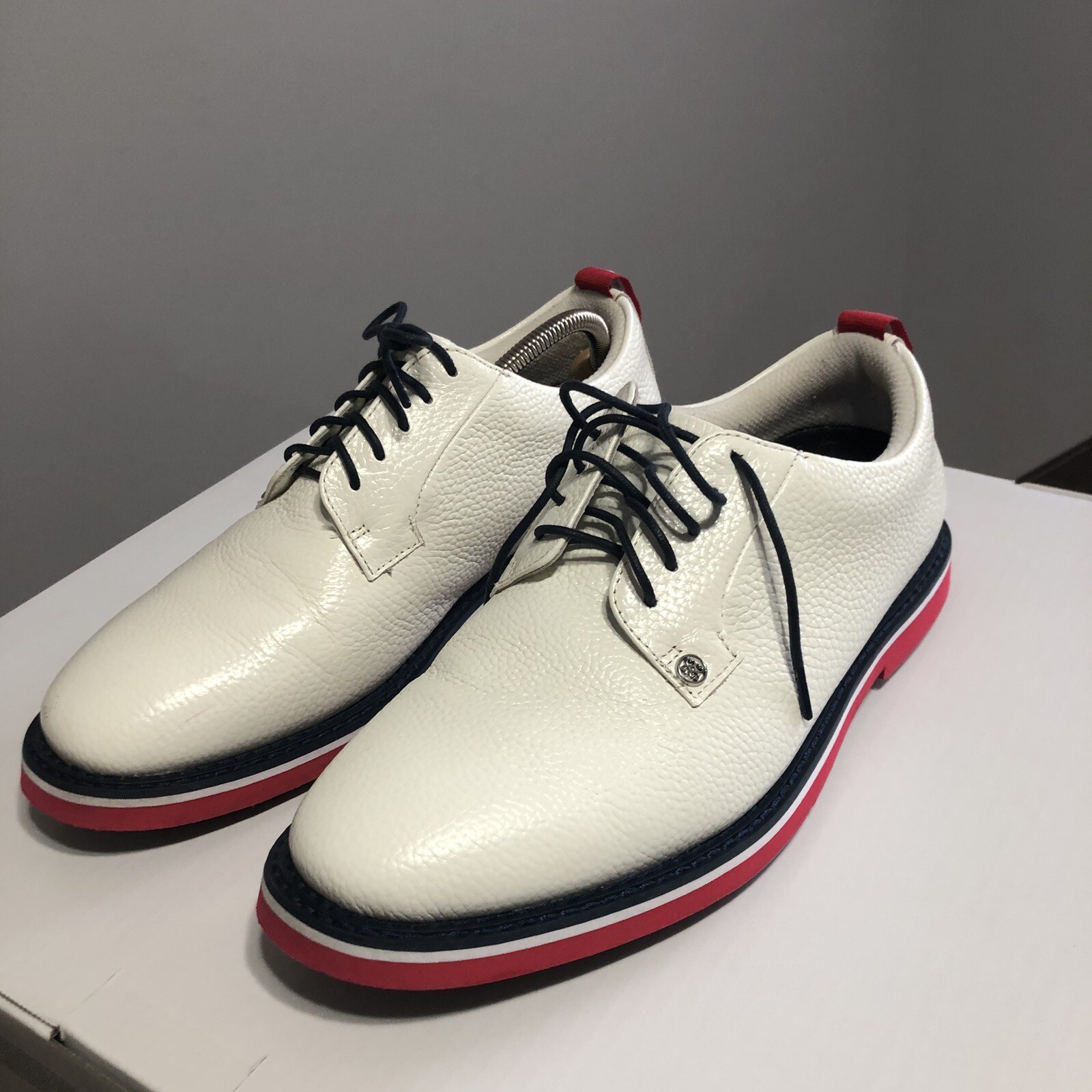 G/Fore Barstool Sports Golf Shoes Mens Size 10 White Leather Soft