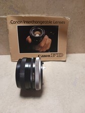  Canon FD 50mm 1:1.8 Lens  Manual For Canon FD Mount SLR Cameras 