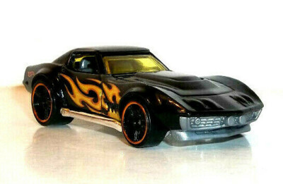 LOOSE 2016 HOT WHEELS 1:64 HW FLAMES BLACK '69 COPO CORVETTE