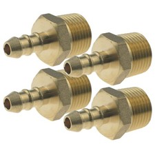 FULHAM NOZZLE 1/2" MALE BSP THREAD NIPPLE x 4 FOR ORANGE 8mm BORE GAS PIPE TUBE
