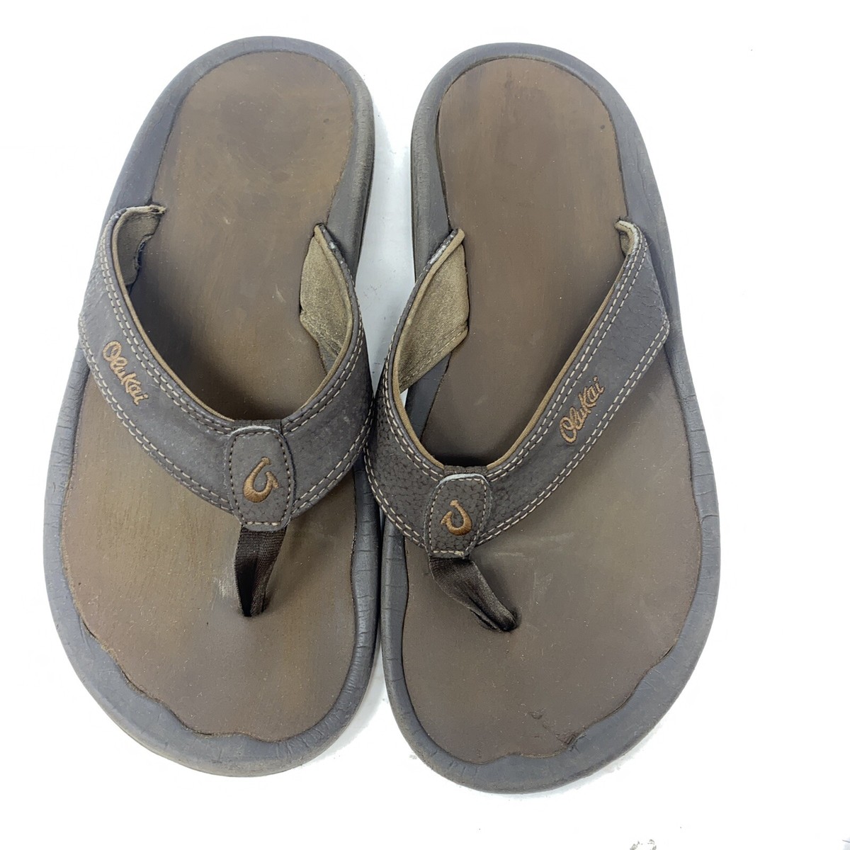 OluKai Men\'s Sandals in Brown and Gray Olukai Odyssey Grey/Sahara Hiapo Men main image 4