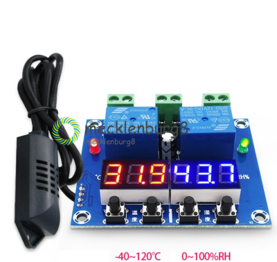 XH-M452 LED Digital Display Dual Output Thermostat Temperature Controller DC 12V
