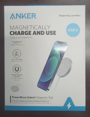 Anker PowerWave Select+ Magnetic Charger Pad for iPhone 14/13/12 NEW SEALED