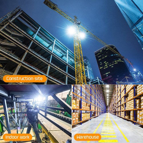 LED Construction Hanging Work Light 150W 80W 100W Portable Temporary Jobsite ETL - Picture 9 of 9