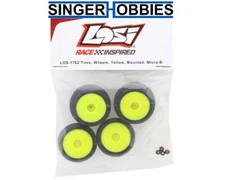 LOSI LOS-1762 Micro-B Pre-Mounted Tires (Yellow) (4) HH