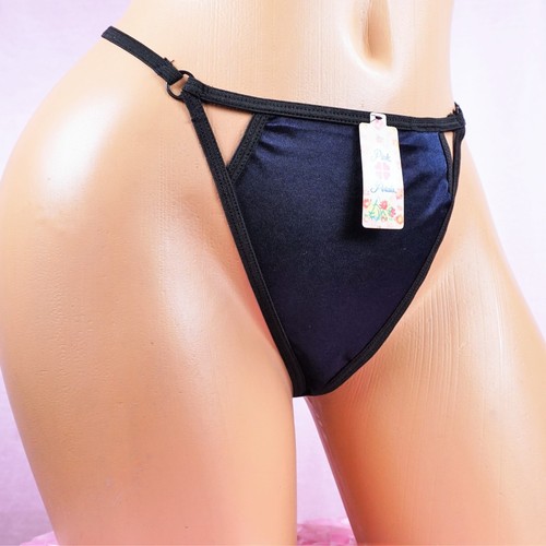 Triangle THONG skimpy dancer G-string 5 colors shiny ladies panties One Size - Picture 10 of 16