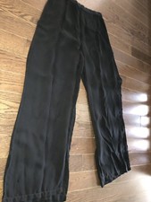 Cache Womens Black 100 Rayon Super Wide Palazzo Leg Gaucho Pants Size 4 Flowy