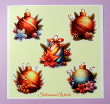 Decorative Christmas Ornaments Sticker Sheet