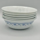 Vintage Corelle Morning Blue Soup Cereal Bowls Set of 6 Vitrelle USA