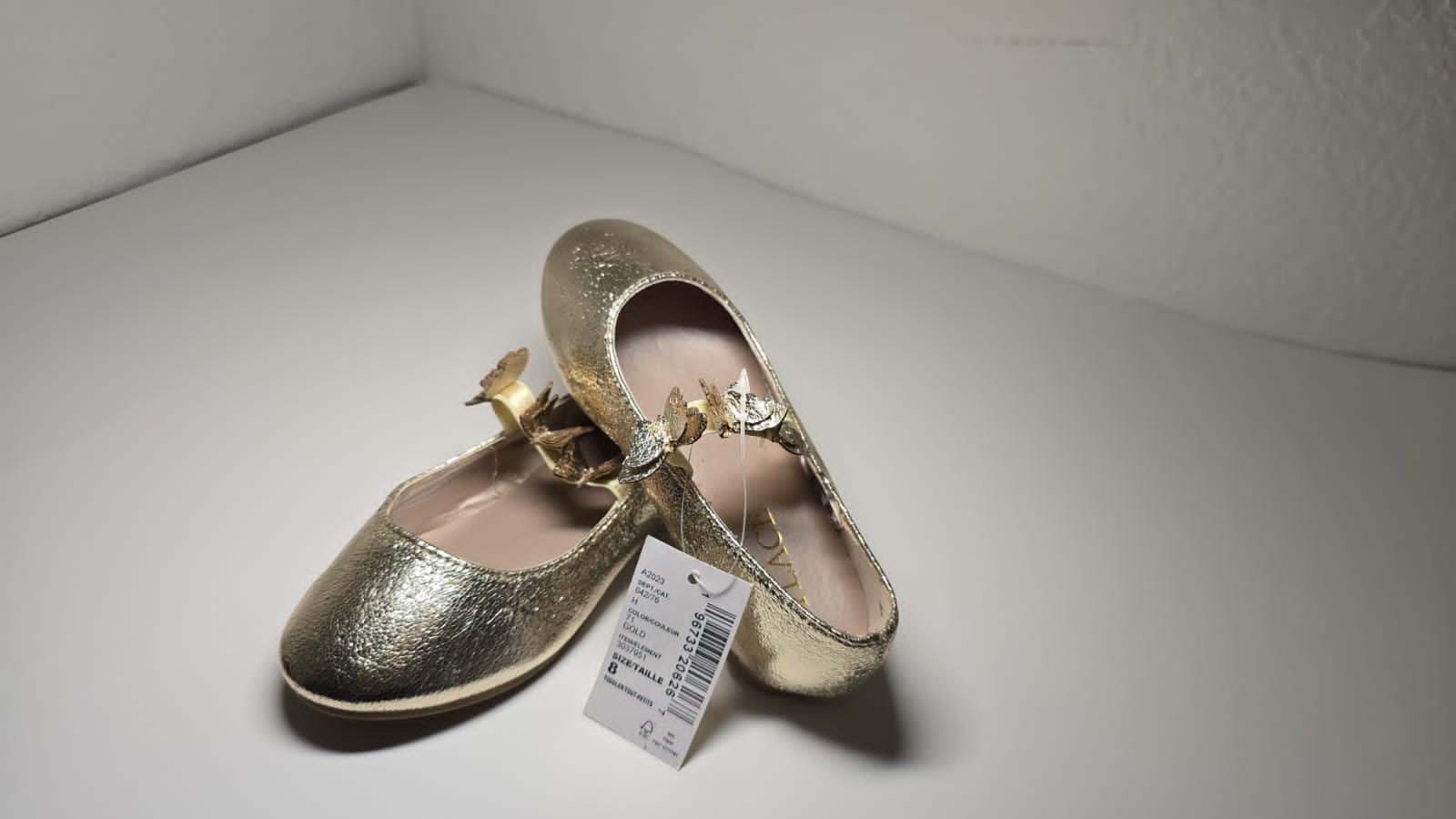 Zapatos planos de ballet con punta cerrada para niñas