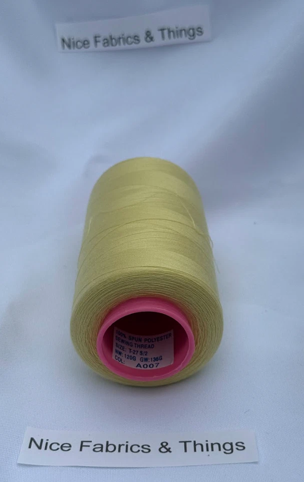 50 Spools - Yellow A007 Multi Purpose Sewing Thread - Image 2 of 2