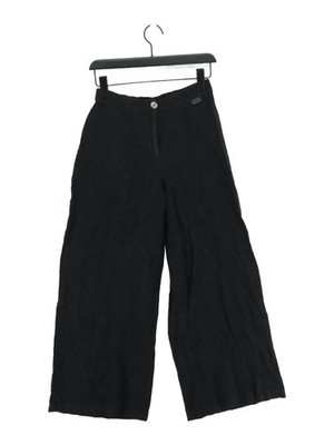 Tala Damen Hose S schwarz Leinen mit Viskose weites Bein Chino