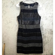 Kay Unger New York Sheath Cocktail Dress Size 6 Dark Glam Sparkly Sophisticated