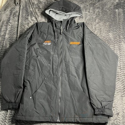 White Bear Mens Black fleece Lined Zip Up Duck Jacket Small NWT