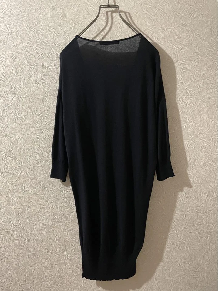 VESTIDO DE PUNTO USADO HECHO EN FRANCIA BALENCIAGA CUELLO EN V / ACEPTABLE Foto 3 de 4