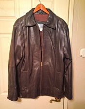 Mens LNR Soft Genuine Leather Jacket- Med   Fits Like Lg 