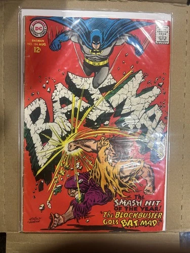 Vintage DC Comics Batman #194 Blockbuster Appearance 1967 Infantino & Anderson