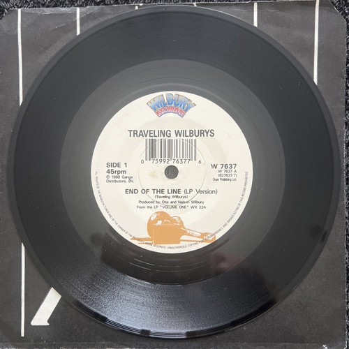 Traveling Wilburys – End Of The Line 7'' Vinyl 1989 CLEANED/TESTED EX+ VIDEO - Picture 3 of 7