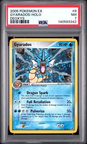 2005 Pokemon EX Deoxys 8/107 Gyarados Holo PSA 7 NM Rare Vintage Card New Cert