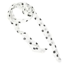 Lace long silk scarf fluttering belt female spring and White Flower Silk Scarf