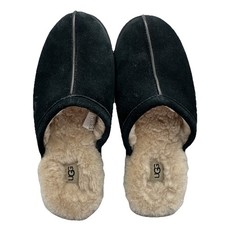 UGG Scuff Men s Slippers Black Suede Sheepskin Size 11 Barely Worn No Box
