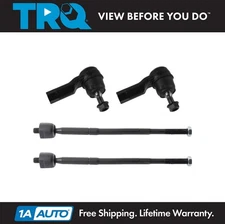TRQ Front Inner and Outer Tie Rod Set Fits 2011-2019 Mitsubishi