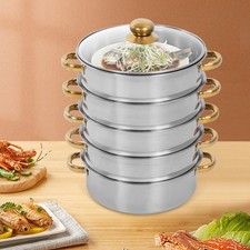 5-Tier Steamer Cooking Pot, Stainless Steel S...