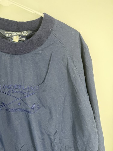Sunderland Of Scotland Pullover Large Windbreaker Weatherbeater Golf Navy LARGE - Picture 3 of 17