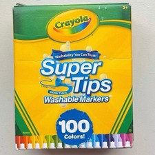 Crayola Super Tips Washable Markers 100 Count Colors New Art Set 58-5100